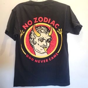 No Zodiac God Never Came Metal Hardcore Back Print Band Tour Shirt